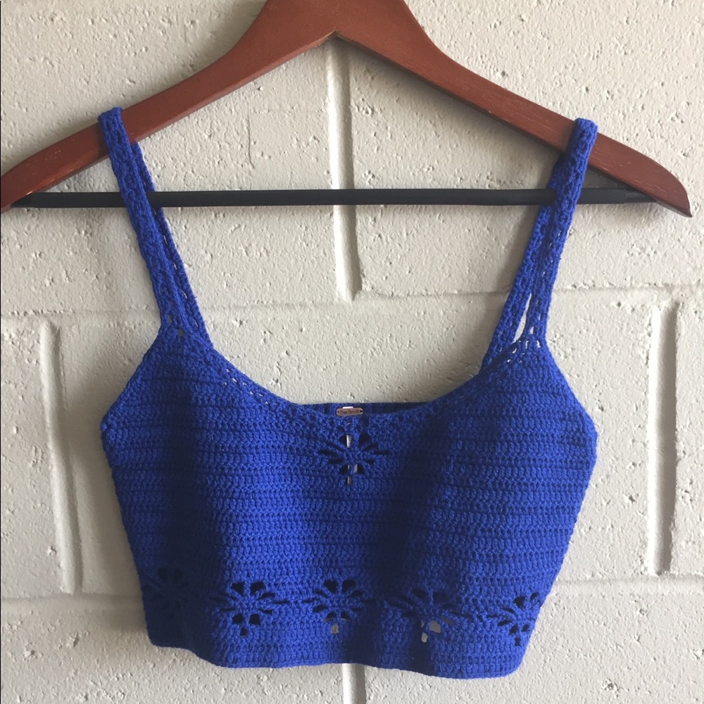 Free people crochet crop top